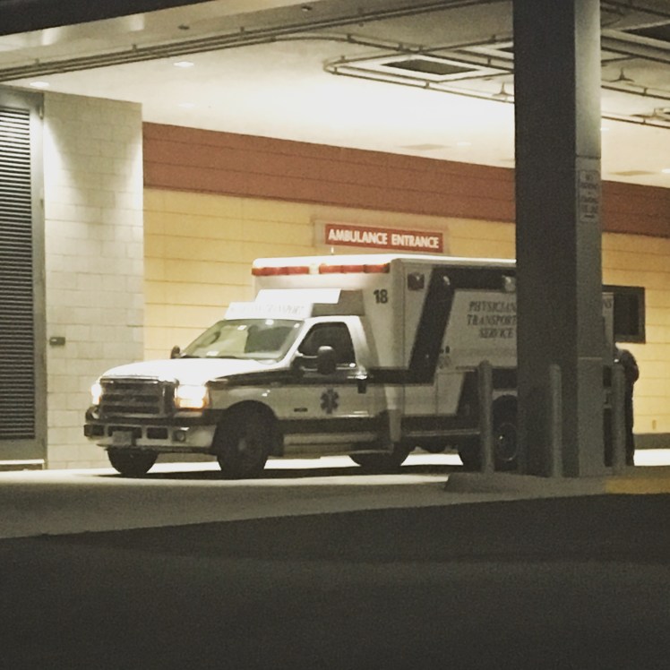 Dan's ride to Loudon Hospital January 2017