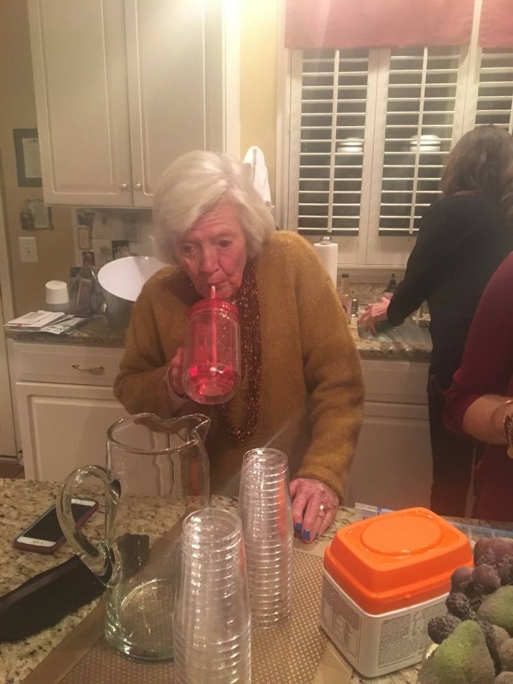 Ganmommy hydrating after the party January 2017