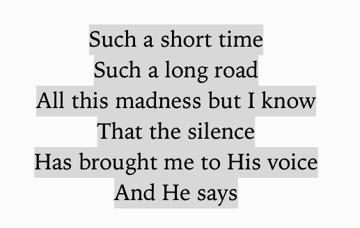 Song for Audrey February 2017